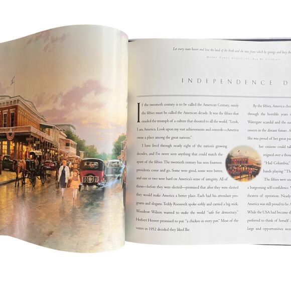 Thomas Kinkade Book The Spirit of America Artist Artsy History Coffee Table READ - Picture 13 of 16